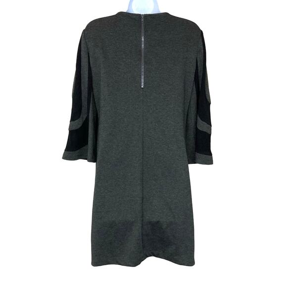 Boston Proper Muse Shift Mini Dress Mod Bell Sleeves Boat Neck A-Line Size 4 - Picture 2 of 16